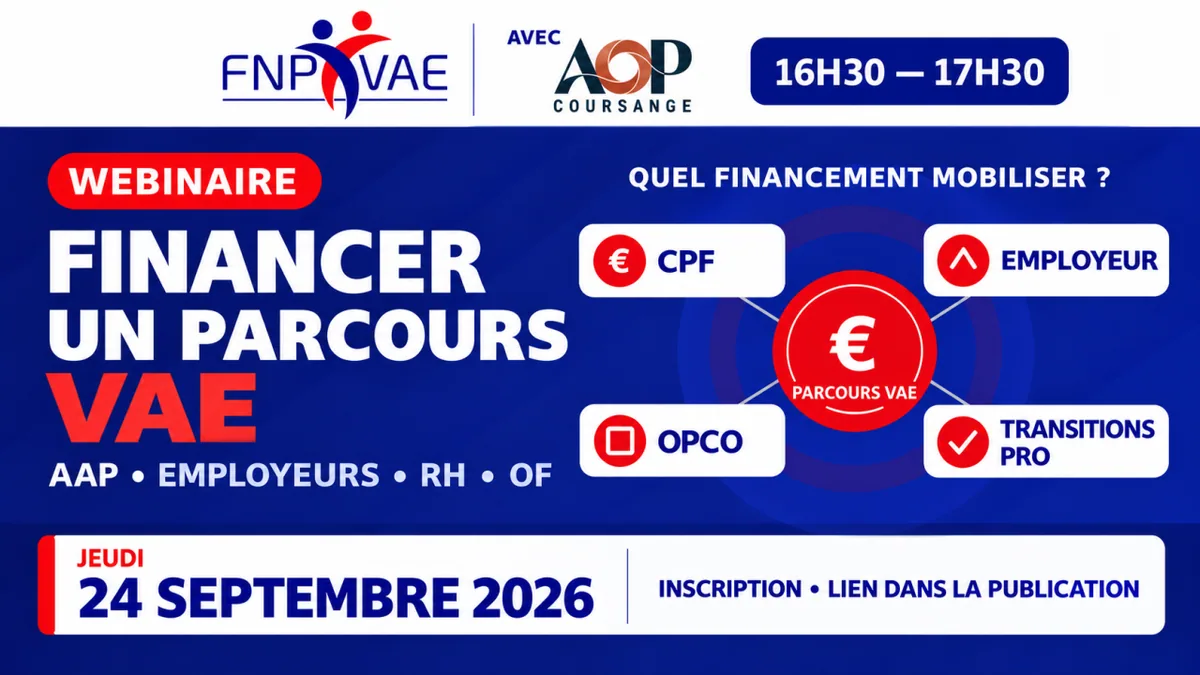 Intervention de Valérie Coursange lors du webinaire FNPVAE sur le financement VAE